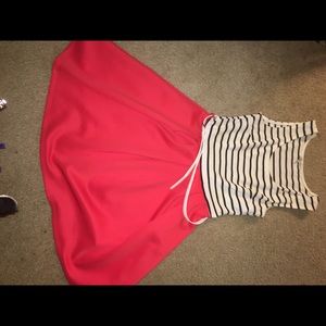 Charlotte Russe striped fit & flare dress